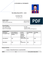 Rajasthan Technical University: Curriculum Vitae