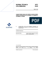 NTC 2244:1998 Conectores para Uso Entre Conductores Aéreos Desnudos de Aluminio A Aluminio o Aluminio A Cobre