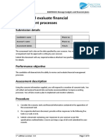 Review and Evaluate Financial Management Processes: Submission Details