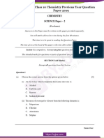 ICSE Class 10 Chemistry Previous Year Question Paper 2019