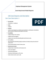 USE Case Diagram and Description Use Case Description 1: Employee Management System