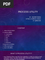 Process Utility: By: Anupam Manoj B.Tech (Chemical Engg) 6 Semester