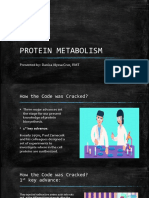 Protein Metabolism: Presented By: Danica Alyssa Cruz, RMT