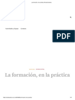 La Formación, en La Práctica - Revista Saberes