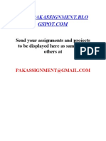 WWW - Pakassignment.Blo: Send Your Assignments and Projects To Be Displayed Here As Sample For Others at