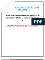 WWW - Pakassignment.Blogsp: Send Your Assignments and Projects To Be Displayed Here As Sample For Others at