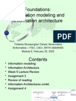 Foundations: Information Modeling and Information Architecture