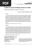 Inicio de La Psicooncologia, Una Revision