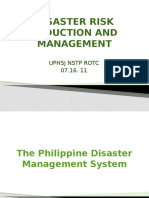 Disaster Risk Reduction and Management