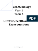 Topic 1 - Lifestyle, Health and Risk - Exam Booklets - Sample