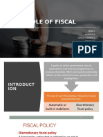 Role of Fiscal: Hema.S Nivedha.P Sangeethapriya.S Gowtham Shriram.V