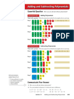 Adding and Subtracting Polynomials 7.1: Essential Question