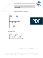 Self-Assessment: 8 Circular Measure and Trigonometric Functions