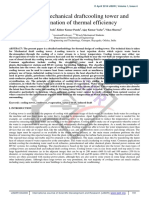 Design of Mechanical Draftcooling Tower and Determination of Thermal Efficiency