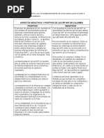 Aspectos Negativos y Positivos de Las Niif en Colombia