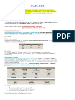 Clauses:: A Clause Is A Part of A Sentence, A String of Words Which Expresses A