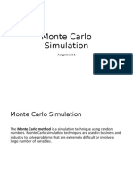 Monte Carlo Simulation: Assignment 1