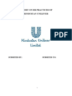 Report On HR Practices of Hindustan Unilever: Submited By: Submited To