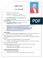 Curriculum Vitae Dr. Ali A. Taani: Office