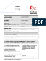 Programme Specification: MSC Design Engineering: Annex 1