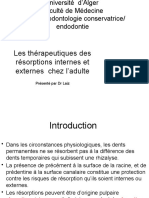 6 - Les Thérapeutiques Des Résorptions Internes Et Externes