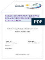 Exposé Surencadrement Juridique de La Sécurité Des Échanges Électroniques PDF