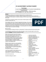 Design of An Investment Casting Foundry