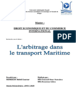 l'ARBITRAGE DANS TRANSPORT MARITIME