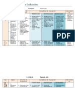 Planilla de Criterios de Evaluación