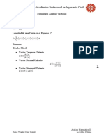 Formulario Análisis Vectorial