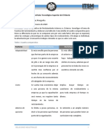 Tabla Comparativa de Reclutamiento Interno Vs Externo