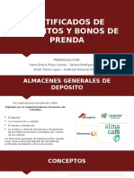 Certificados de Depositos y Bonos de Prenda