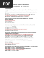 Assignments For Chapter 2 Project Selection - BABAWE13276