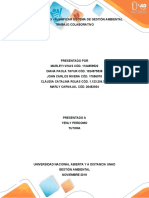 Unidad 2 Fase 3 - Planificar Sistema de Gestión Ambiental - Grupo 62