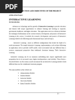 Interactive Learning: 1. Introduction and Objectives of The Project