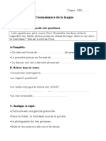 Connaissance de La Langue: Lis Ce Texte Puis Réponds Aux Questions