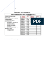 Customize Hosting Packages: Customize Web Space and Bandwidth