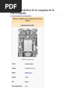 Historia Verdadera de La Conquista de La Nueva España