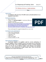 Lab 9: O A: Perational Mplifiers