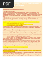 Resumen Capítulo 1, 2, 3 y 4 de La Psicología de La Conducta de José Bleger