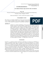 Generic Form of Stress-Strain Equations For Concrete (Yip, 1998)