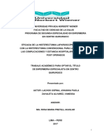 Eficacia de La Histerectomia Laparoscopica Comparado