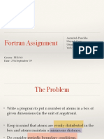 Fortran Assignment: Course: PHY563 Date: 27th September 19