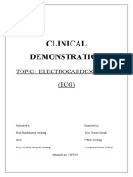 Clinical Demonstration: Topic: Electrocardiogram (ECG)