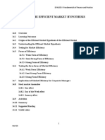 Unit 14 The Efficient Market Hypothesis: DFA1035 Y Fundamentals of Finance and Practice