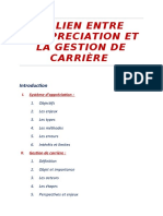 Lien Entre Appréciation Et Gestion de Carrière