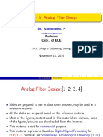 Analog Filter Design PDF