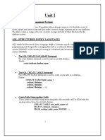 Unit I: DBMS (Database Management System)