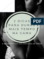 7 Dicas para Durar Mais Na Cama Ejaculacao Precoce Tem Cura PDF