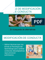 Tecnicas de Modificacion de Conductas.